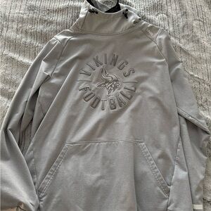 Gray Vikings Football Hoodie UNRL